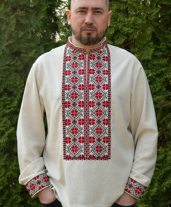 Вишиванка чоловіча натуральна Вишневець